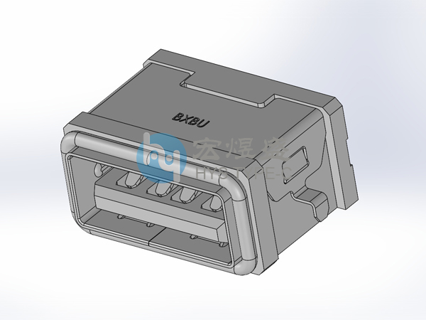 防水USB2.0 沉板3.23两脚插板SMT 11.4L IPX7