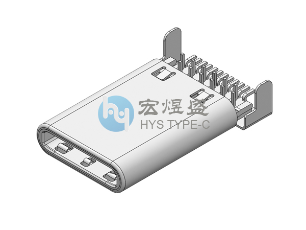 Type-C公头24P 沉板0.95mm 两脚插板DIP＋SMT 13.75L