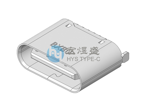 TYPE-C母座16P立式贴片SMT 6.5H