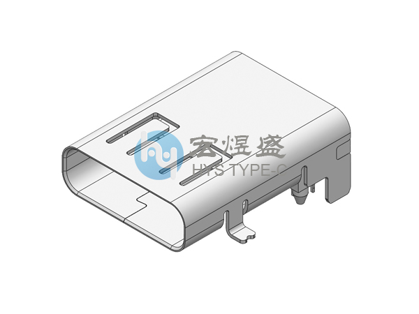 TYPE-C母座24P前贴后插DIP+SMT带弹L=11.95