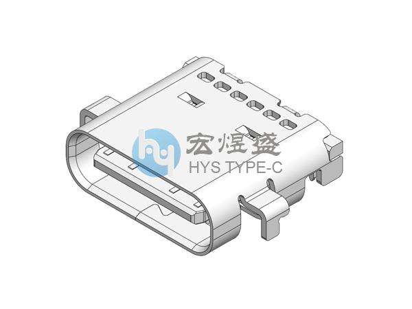 TYPE-C母座24P沉板1.6四脚插板SMT L7.9