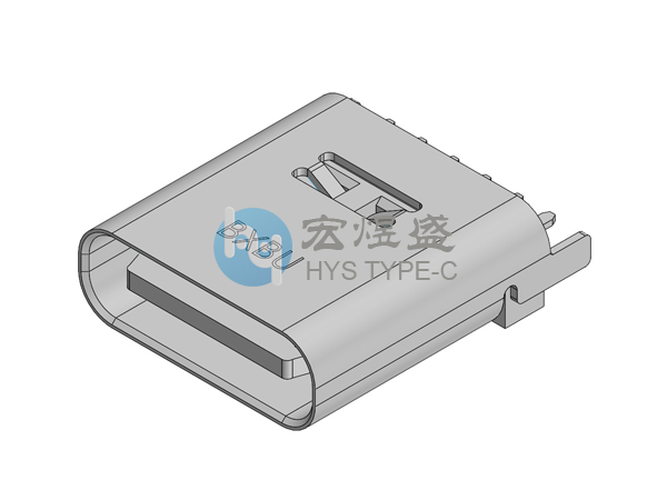 Type-c 6P 立式两脚插板DIP 8.8L