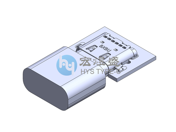 Type-c连接器24P 四脚插板SMT 带弹 沉板1.6mm 7.7L