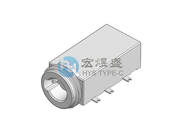防水3.5耳机插座五脚贴片 带柱 IP67