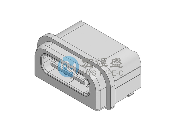TYPE-C母座16P 三星25W 四脚插板SMT 垫高1.6mm 7.9L