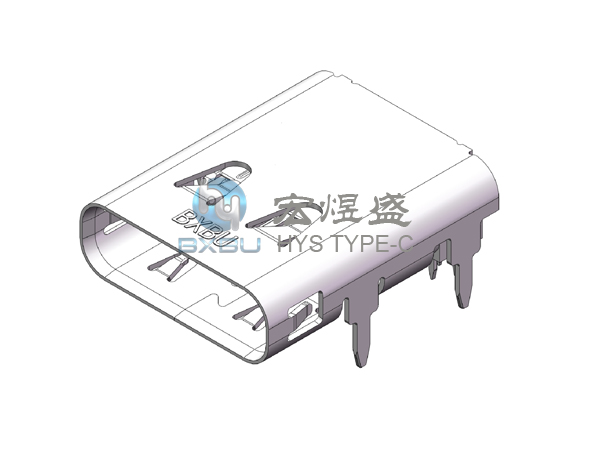 TYPE-C母座24P板上型四脚插板DIP+SMT带弹 11.33L