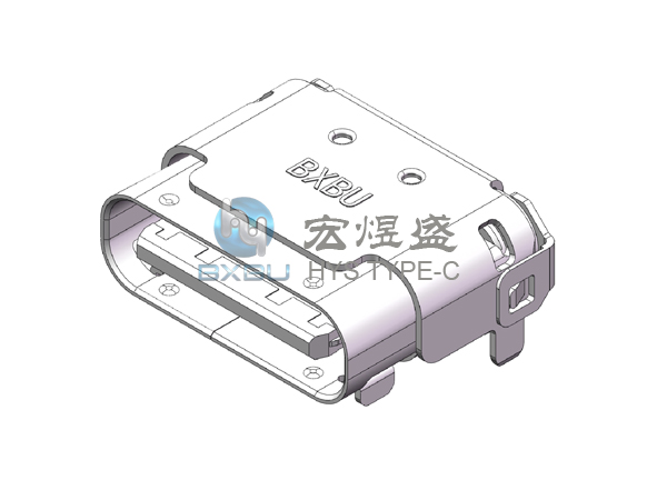 TYPE-C母座24P 四脚插板SMT 双壳 7.11L