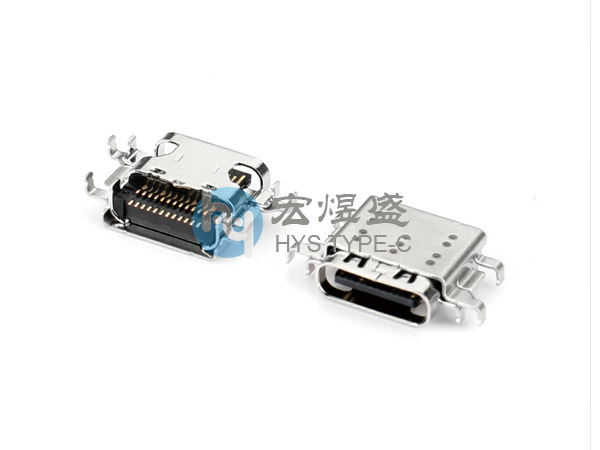 Type C母座24Pin 八角插件USB4.0连接器 CL=8.7mm