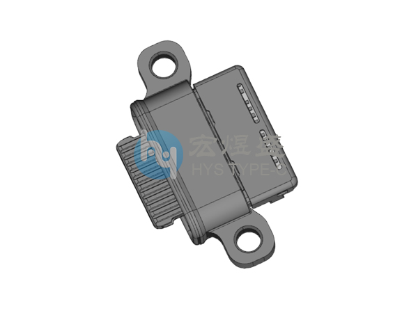 Type-C防水24P 板上两脚插板SMT 带耳 舌头外露 9.8L IP68