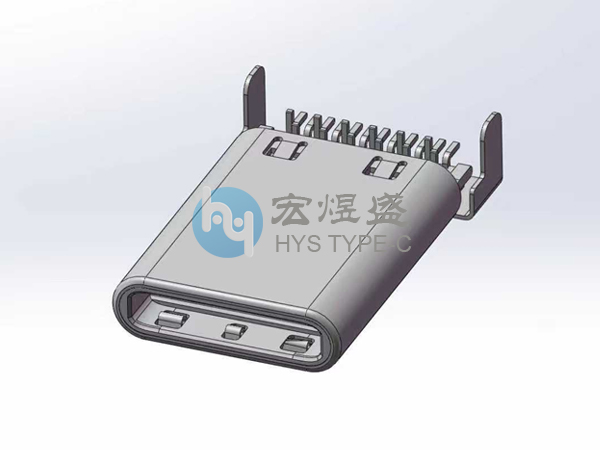 Type-C公头24P 沉板0.95mm 两脚插板DIP＋SMT 13.75L