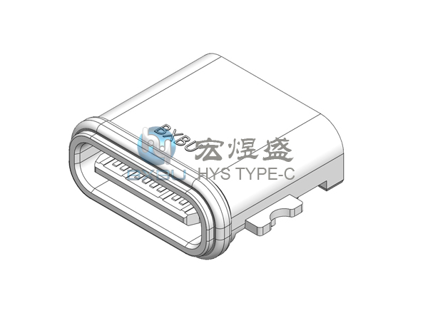 防水TYPE-C母座24P前贴后插DIP+SMT 沉板0.93mm 9.0L IPX7