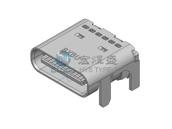 TYPE-C 24P板上 四脚插板SMT 脚长2.0mm 7.9L