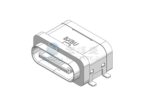 Type-c 防水16P 板上四脚贴片SMT 带柱 7.5L IPX8