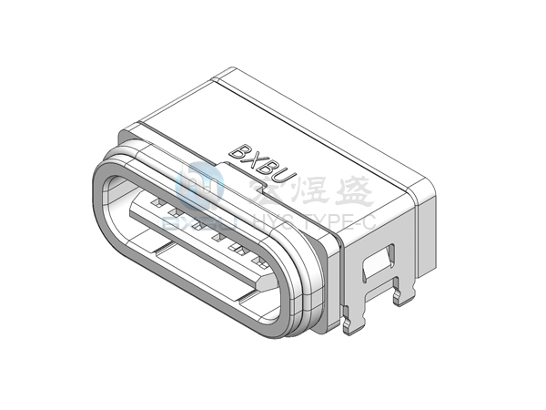 Type-c 防水6P 四脚插板SMT 半包型 带柱 6.7L IP67