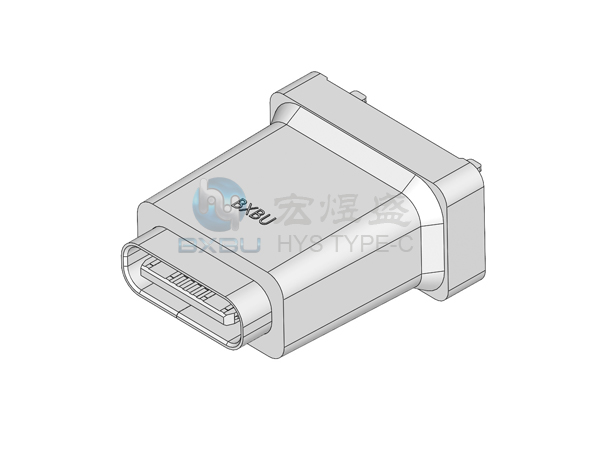 Type-c防水16P 立式四脚插板DIP 脚长2.0mm 15.0L IP66