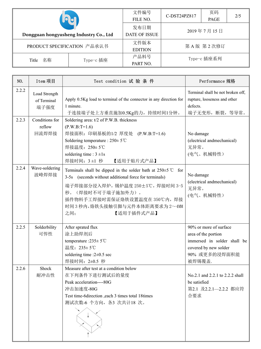 TYPE-C母座24P焊接测试